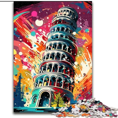 1000-teiliges Puzzle für Erwachsene, bunter Schiefer Turm von Pisa, 1000-teiliges Puzzle für Erwachsene, interaktives Familienspiel, Denksportaufgabe, Geschenk, Lernspielzeug, 26x38cm 1000-teiliges Puzzle für Erwachsene, bunter Schiefer Turm von Pisa, 1000-teiliges Puzzle für Erwachsene, interaktives Familienspiel, Denksportaufgabe, Geschenk, Lernspielzeug, 26x38cm von LYXIANY