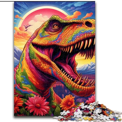 1000-teiliges Puzzle für Erwachsene, bunter Tyrannosaurus Rex, 1000-teiliges Puzzle für Erwachsene, interaktives Familienspiel, Denksportaufgabe, Geschenk, Lernspielzeug, 50x75cm 1000-teiliges Puzzle für Erwachsene, bunter Tyrannosaurus Rex, 1000-teiliges Puzzle für Erwachsene, interaktives Familienspiel, Denksportaufgabe, Geschenk, Lernspielzeug, 50x75cm von LYXIANY