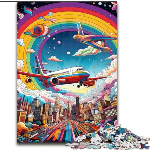 1000-teiliges Puzzle für Erwachsene, buntes Flugzeug-Holzpuzzle, 50x75cm, Familie und Freunde, geeignet für Kinder ab 14 Jahren 1000-teiliges Puzzle für Erwachsene, buntes Flugzeug-Holzpuzzle, 50x75cm, Familie und Freunde, geeignet für Kinder ab 14 Jahren von LYXIANY