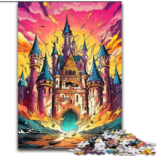 1000-teiliges Puzzle für Erwachsene, buntes Schloss-Puzzle aus Pappe, 26x38cm, Familie und Freunde, geeignet für Kinder ab 14 Jahren von LYXIANY