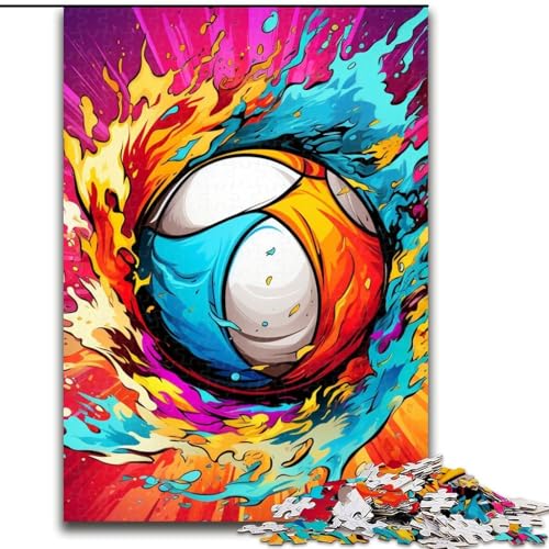 1000-teiliges Puzzle für Erwachsene, buntes Volleyball-Puzzle für Erwachsene, perfekt für Halloween, Weihnachten, Geburtstagsgeschenk, 26x38cm 1000-teiliges Puzzle für Erwachsene, buntes Volleyball-Puzzle für Erwachsene, perfekt für Halloween, Weihnachten, Geburtstagsgeschenk, 26x38cm von LYXIANY