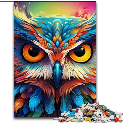 1000-teiliges Puzzle für Erwachsene, farbenfrohe Eulen-Holzpuzzles, 50x75cm, Familie und Freunde, geeignet für Kinder ab 14 Jahren 1000-teiliges Puzzle für Erwachsene, farbenfrohe Eulen-Holzpuzzles, 50x75cm, Familie und Freunde, geeignet für Kinder ab 14 Jahren von LYXIANY