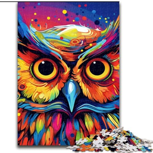1000-teiliges Puzzle für Erwachsene, farbenfrohe Eulen-Holzpuzzles, 50x75cm, für Teenager und Jugendliche, ideales Geburtstags 1000-teiliges Puzzle für Erwachsene, farbenfrohe Eulen-Holzpuzzles, 50x75cm, für Teenager und Jugendliche, ideales Geburtstags von LYXIANY