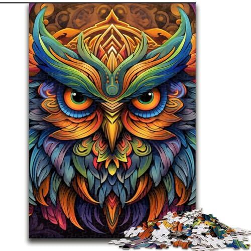 1000-teiliges Puzzle für Erwachsene, farbenfrohe Eulen-Puzzles für Erwachsene, perfekt für Halloween, Weihnachten, Geburtstagsgeschenk, 50x75cm 1000-teiliges Puzzle für Erwachsene, farbenfrohe Eulen-Puzzles für Erwachsene, perfekt für Halloween, Weihnachten, Geburtstagsgeschenk, 50x75cm von LYXIANY