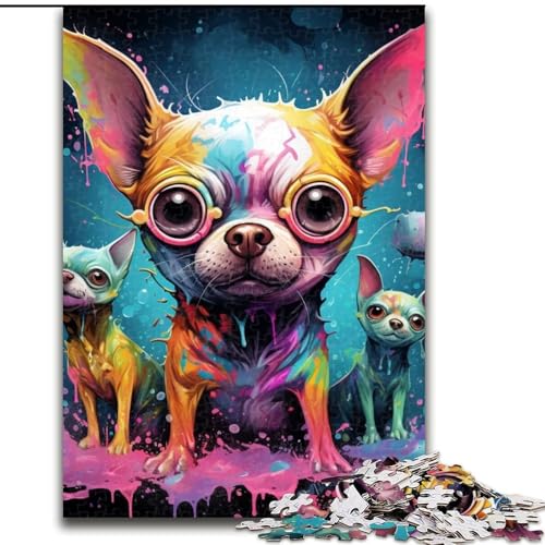 1000-teiliges Puzzle für Erwachsene, farbenfrohe Monster-Puzzles für Erwachsene, Weihnachten, Halloween, Ostern, Neujahr, Größe: 38x26cm von LYXIANY