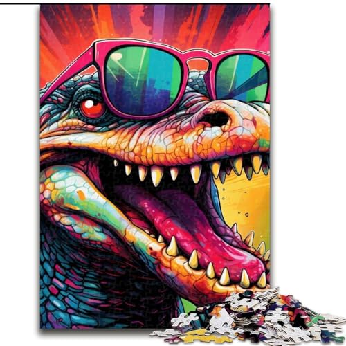 1000-teiliges Puzzle für Erwachsene, farbenfrohes Krokodil-Holzpuzzle, 50x75cm, Familie und Freunde, geeignet für Kinder ab 14 Jahren 1000-teiliges Puzzle für Erwachsene, farbenfrohes Krokodil-Holzpuzzle, 50x75cm, Familie und Freunde, geeignet für Kinder ab 14 Jahren von LYXIANY