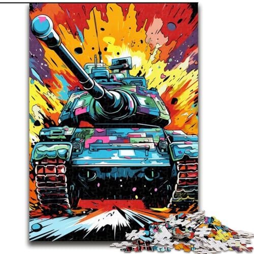 1000-teiliges Puzzle für Erwachsene, farbenfrohes Kunstpanzer-Puzzle aus Pappe, 26x38cm, Familie und Freunde, geeignet für Kinder ab 14 Jahren von LYXIANY