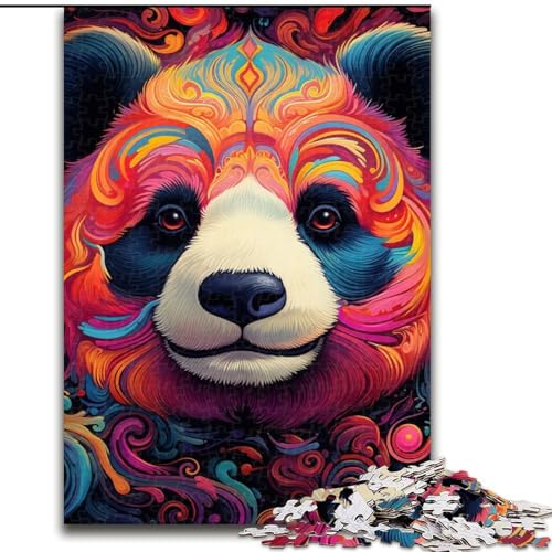 1000-teiliges Puzzle für Erwachsene, farbenfrohes Panda-Kunst-Holzpuzzle, 50x75cm, Familie und Freunde, geeignet für Kinder ab 14 Jahren 1000-teiliges Puzzle für Erwachsene, farbenfrohes Panda-Kunst-Holzpuzzle, 50x75cm, Familie und Freunde, geeignet für Kinder ab 14 Jahren von LYXIANY