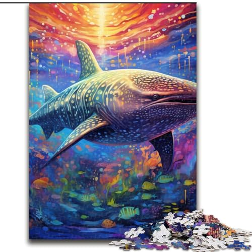 1000-teiliges Puzzle für Erwachsene, farbenfrohes Walhai-Puzzle für Erwachsene, perfekt für Halloween, Weihnachten, Geburtstagsgeschenk, 26x38cm 1000-teiliges Puzzle für Erwachsene, farbenfrohes Walhai-Puzzle für Erwachsene, perfekt für Halloween, Weihnachten, Geburtstagsgeschenk, 26x38cm von LYXIANY