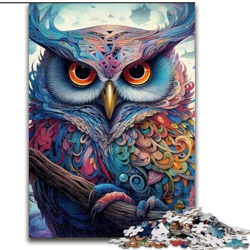 1000-teiliges Puzzle für Erwachsene, farbige Eule, Holzpuzzle, 50x75cm, Familie und Freunde, geeignet für Kinder ab 14 Jahren 1000-teiliges Puzzle für Erwachsene, farbige Eule, Holzpuzzle, 50x75cm, Familie und Freunde, geeignet für Kinder ab 14 Jahren von LYXIANY