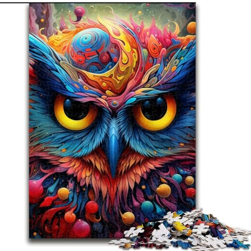 1000-teiliges Puzzle für Erwachsene, farbige Eulen, Puzzles für Erwachsene, perfekt für Halloween, Weihnachten, Geburtstagsgeschenk, 26x38cm 1000-teiliges Puzzle für Erwachsene, farbige Eulen, Puzzles für Erwachsene, perfekt für Halloween, Weihnachten, Geburtstagsgeschenk, 26x38cm von LYXIANY
