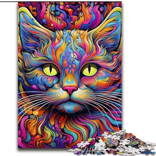 1000-teiliges Puzzle für Erwachsene, gelbe Katze, Puzzle für Erwachsene, perfekt für Halloween, Weihnachten, Geburtstagsgeschenk, 26x38cm 1000-teiliges Puzzle für Erwachsene, gelbe Katze, Puzzle für Erwachsene, perfekt für Halloween, Weihnachten, Geburtstagsgeschenk, 26x38cm von LYXIANY