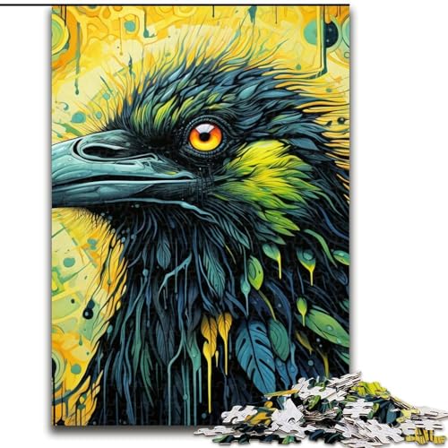 1000-teiliges Puzzle für Erwachsene, grüne Krähe, Puzzle für Erwachsene, perfekt für Halloween, Weihnachten, Geburtstagsgeschenk, 26x38cm 1000-teiliges Puzzle für Erwachsene, grüne Krähe, Puzzle für Erwachsene, perfekt für Halloween, Weihnachten, Geburtstagsgeschenk, 26x38cm von LYXIANY