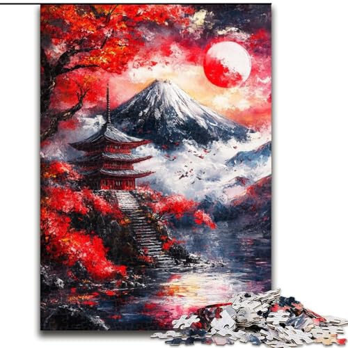 1000-teiliges Puzzle für Erwachsene, japanische Tempel, geeignet für Kinder ab 14 Jahren, Lernspiele für zu Hause, DIY-Spielzeug, Kunstwerk, Geschenk (Größe 50x75cm) von LYXIANY