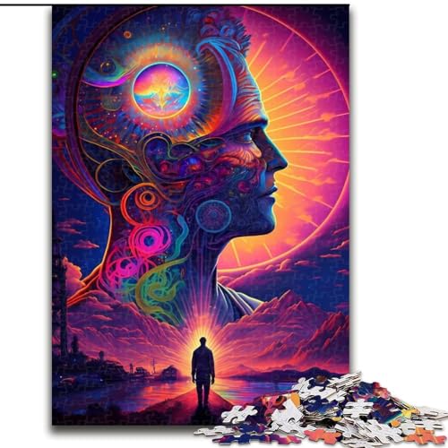 1000-teiliges Puzzle für Erwachsene, psychedelisches Holzpuzzle, Größe 50x75cm, Lernspielzeug für Teenager, Heimbüro-Dekor 1000-teiliges Puzzle für Erwachsene, psychedelisches Holzpuzzle, Größe 50x75cm, Lernspielzeug für Teenager, Heimbüro-Dekor von LYXIANY