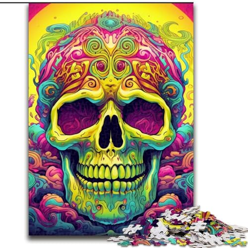1000-teiliges Puzzle für Erwachsene, rosa Totenkopf, 1000 Teile, Puzzle für Erwachsene, interaktives Familienspiel, Denksportaufgabe, Geschenk, Lernspielzeug, 26x38cm 1000-teiliges Puzzle für Erwachsene, rosa Totenkopf, 1000 Teile, Puzzle für Erwachsene, interaktives Familienspiel, Denksportaufgabe, Geschenk, Lernspielzeug, 26x38cm von LYXIANY