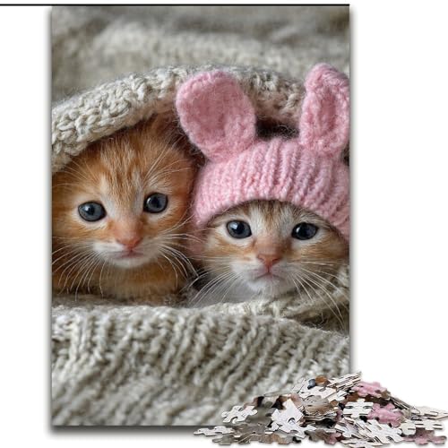 1000-teiliges Puzzle für Erwachsene, schlafende Katze, anspruchsvolles Spiel und Lernspiel für die ganze Familie zum Geburtstag, Weihnachten (Größe 50x75cm) von LYXIANY