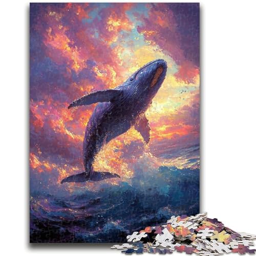 1000-teiliges Puzzle für Erwachsene,Geschenke: Wale springen bei Sonnenuntergang,für Kinder ab 14 Jahren,anspruchsvoll zu vervollständigen,Aber lustig und humorvoll,tolle Geschenke und Spielzeuge 1000-teiliges Puzzle für Erwachsene,Geschenke: Wale springen bei Sonnenuntergang,für Kinder ab 14 Jahren,anspruchsvoll zu vervollständigen,Aber lustig und humorvoll,tolle Geschenke und Spielzeuge von LYXIANY