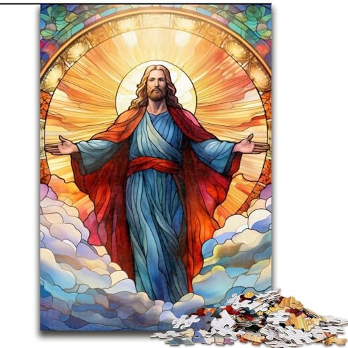 1000-teiliges Puzzle für Erwachsene „Jesus im Himmel“, Puzzle für Erwachsene, perfekt für Halloween, Weihnachten, Geburtstagsgeschenk, 26x38cm 1000-teiliges Puzzle für Erwachsene „Jesus im Himmel“, Puzzle für Erwachsene, perfekt für Halloween, Weihnachten, Geburtstagsgeschenk, 26x38cm von LYXIANY