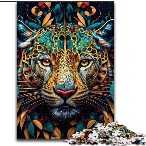 1000-teiliges Puzzle für Erwachsene Der schlaue Jaguar Holzpuzzle, Größe 50x75cm Lernspielzeug für Teenager, Dekoration für das Homeoffice 1000-teiliges Puzzle für Erwachsene Der schlaue Jaguar Holzpuzzle, Größe 50x75cm Lernspielzeug für Teenager, Dekoration für das Homeoffice von LYXIANY