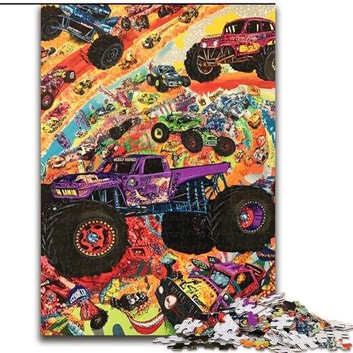 1000-teiliges Puzzle für Erwachsene Traktor im Blumenmeer, aus Holz, anspruchsvolles Denkspiel für Teenager, Spaß für den Spieleabend mit der Familie, Größe 50x75cm von LYXIANY