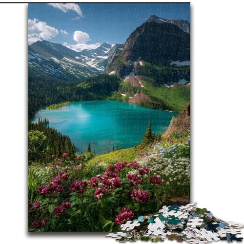 1000-teiliges Puzzle für Erwachsene mit wunderschönen Bergen und Seen. Anspruchsvolles Denkspiel für Teenager, perfekt als Heimdekoration oder Geschenk (Größe 26x38cm) von LYXIANY