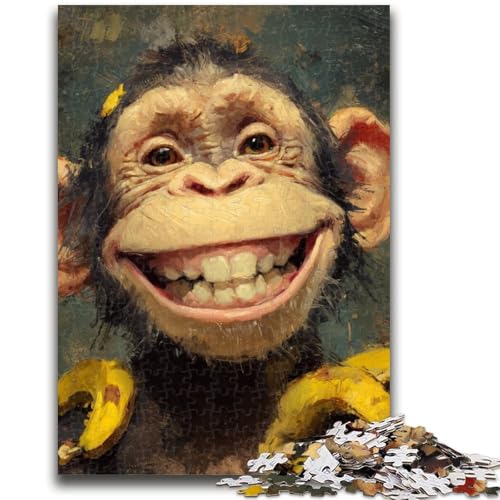 1000-teiliges Puzzle für Erwachsene und Jugendliche, AFFE isst Banane, Lernspiel, Herausforderung, Spielzeug, Wanddekoration, einzigartige Geburtstags, 26x38cm 1000-teiliges Puzzle für Erwachsene und Jugendliche, AFFE isst Banane, Lernspiel, Herausforderung, Spielzeug, Wanddekoration, einzigartige Geburtstags, 26x38cm von LYXIANY