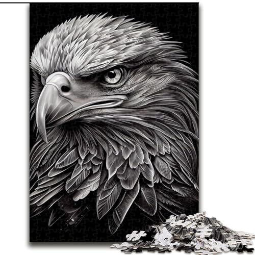 1000-teiliges Puzzle für Erwachsene und Jugendliche, Adler gezeichnet, Quizspiel zur Stärkung der Liebe zwischen Paaren für Kinder ab 14 Jahren (Größe 26x38cm) von LYXIANY
