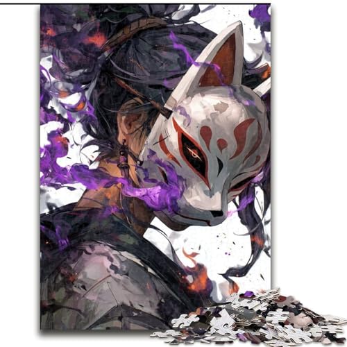 1000-teiliges Puzzle für Erwachsene und Jugendliche, Anime-Fuchsmaske, Junge, Lernspielzeug, Familienspiele, Lernspiel für Geburtstag, Weihnachten, 38x26cm von LYXIANY