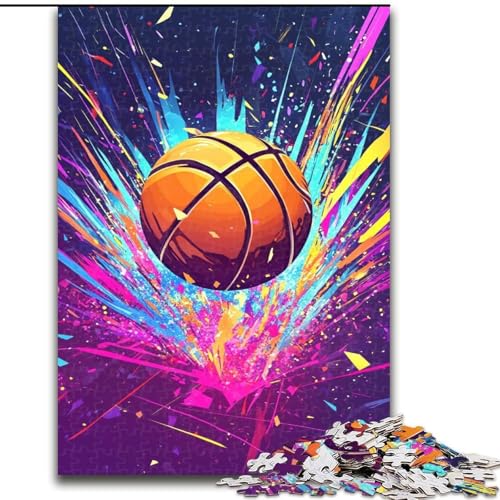 1000-teiliges Puzzle für Erwachsene und Jugendliche, Basketball, Quizspiel, stärkt die Liebe zwischen Paaren, für Kinder ab 14 Jahren (Größe 50x75cm) von LYXIANY