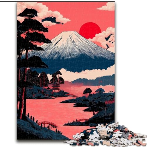 1000-teiliges Puzzle für Erwachsene und Jugendliche, Berg Fuji, Lernspiele, Heimdekoration, geeignet für die Schreibtischdekoration, 38x26cm 1000-teiliges Puzzle für Erwachsene und Jugendliche, Berg Fuji, Lernspiele, Heimdekoration, geeignet für die Schreibtischdekoration, 38x26cm von LYXIANY