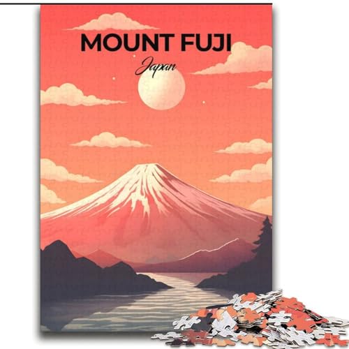 1000-teiliges Puzzle für Erwachsene und Jugendliche, Berg Fuji, Lernspielzeug, Familienspiele, geeignet als Schreibtischdekoration, 38x52cm 1000-teiliges Puzzle für Erwachsene und Jugendliche, Berg Fuji, Lernspielzeug, Familienspiele, geeignet als Schreibtischdekoration, 38x52cm von LYXIANY