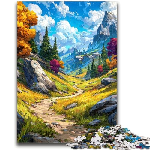 1000-teiliges Puzzle für Erwachsene und Jugendliche, Berge im Herbst, ab 14 Jahren, Denkspiel, Weihnachts- und Geburtstagsgeschenke, 26x38cm von LYXIANY