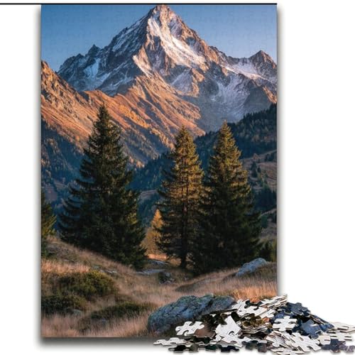 1000-teiliges Puzzle für Erwachsene und Jugendliche, Berge im Herbst, lehrreich ganze Familie, 38x52cm von LYXIANY