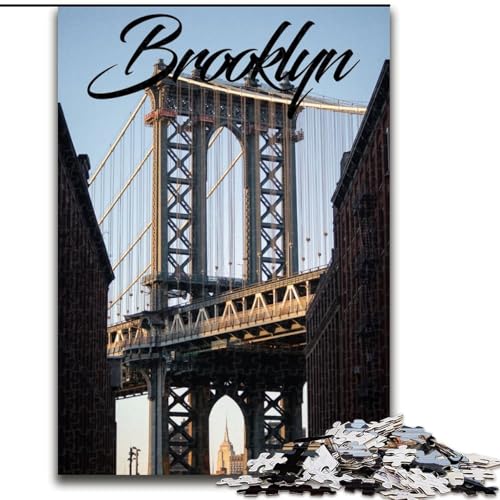 1000-teiliges Puzzle für Erwachsene und Jugendliche, Brooklyn, anspruchsvoll zu vervollständigen, Aber unterhaltsames und humorvolles Geburtstagsgeschenk, Geschenke, Wandkunst, 38x26cm von LYXIANY