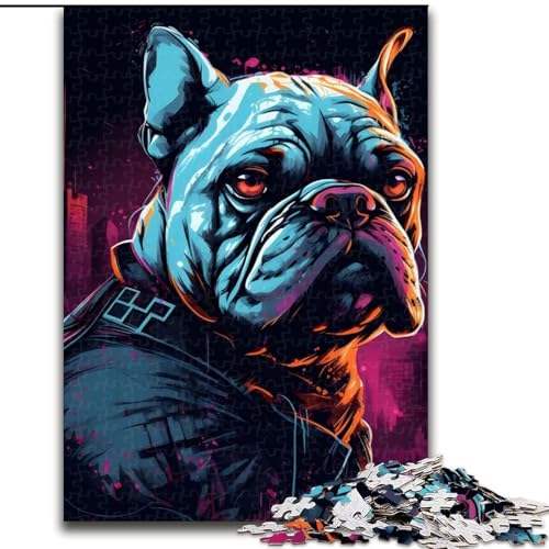 1000-teiliges Puzzle für Erwachsene und Jugendliche, Bulldogge, Quizspiel zur Stärkung der Liebe zwischen Paaren für Kinder ab 14 Jahren (Größe 50x75cm) von LYXIANY
