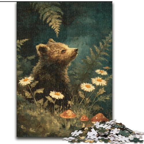 1000-teiliges Puzzle für Erwachsene und Jugendliche, Dschungel-Braunbär-Baby, Spielzeug, Lernspiele, Stressabbau, Eltern-Kind-Interaktion, 50x75cm von LYXIANY