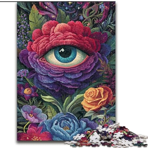 1000-teiliges Puzzle für Erwachsene und Jugendliche, Dschungelaugen, entspannendes intellektuelles Lernspielzeug, Geburtstagsgeschenk (Größe 26x38cm) von LYXIANY