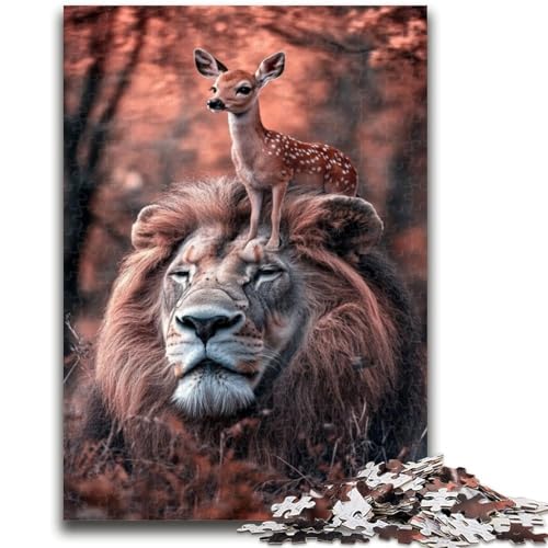 1000-teiliges Puzzle für Erwachsene und Jugendliche, Dschungellöwe, Lernspielzeug, ganze Familie, 26x38cm 1000-teiliges Puzzle für Erwachsene und Jugendliche, Dschungellöwe, Lernspielzeug, ganze Familie, 26x38cm von LYXIANY