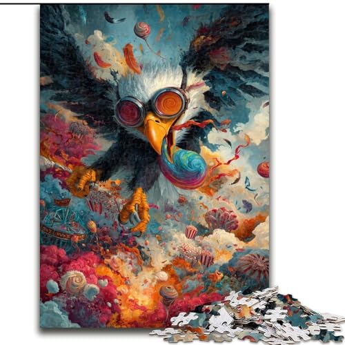 1000-teiliges Puzzle für Erwachsene und Jugendliche, Fantasy-Adler, Quizspiel zur Stärkung der Liebe zwischen Paaren für Kinder ab 14 Jahren (Größe 26x38cm) von LYXIANY
