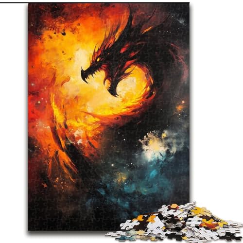 1000-teiliges Puzzle für Erwachsene und Jugendliche, Fantasy-Drache, Elefantenspielzeug, Denkspiel, Geburtstagsgeschenk, Geschenke, Wandkunst, für Kinder ab 14 Jahren (Größe 50x75cm) von LYXIANY