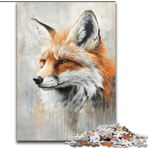 1000-teiliges Puzzle für Erwachsene und Jugendliche, Fuchskunst, für und ab 14 Jahren, pädagogisches Lernspielzeug, Familienspiele, Geburtstagsgeschenk (Größe 26x38cm) von LYXIANY