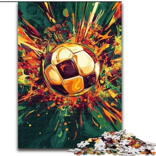 1000-teiliges Puzzle für Erwachsene und Jugendliche, Fußball-Ölgemälde, Quizspiel zur Stärkung der Liebe zwischen Paaren für Kinder ab 14 Jahren (Größe 50x75cm) von LYXIANY