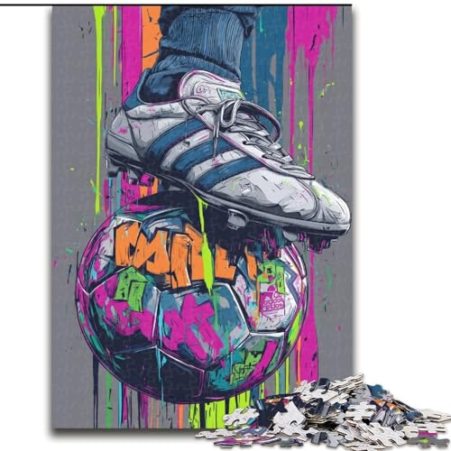 1000-teiliges Puzzle für Erwachsene und Jugendliche, Fußball-Ölgemälde, Spielzeug, Lernspiele, Stressabbau, einzigartige Heimdekoration und Geschenke, 50x75cm 1000-teiliges Puzzle für Erwachsene und Jugendliche, Fußball-Ölgemälde, Spielzeug, Lernspiele, Stressabbau, einzigartige Heimdekoration und Geschenke, 50x75cm von LYXIANY