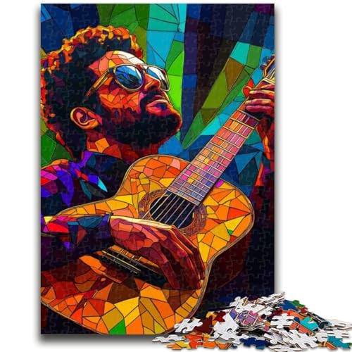 1000-teiliges Puzzle für Erwachsene und Jugendliche, Gitarre Spielen, für Kinder ab 14 Jahren, schönes Design-Spiel, schönes Design-Spiel, tolles Geschenk, 50x75cm von LYXIANY