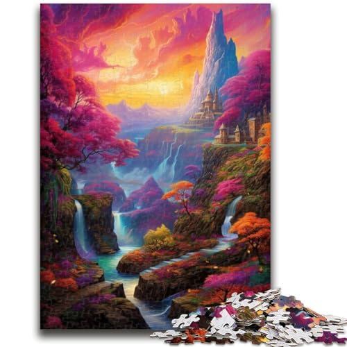 1000-teiliges Puzzle für Erwachsene und Jugendliche, Himmel, Landschaft, Fantasiefarben, Lernspiele, Heimdekoration, Geburtstagsgeschenk, Geschenke für Kinder ab 14 Jahren, 38x26cm von LYXIANY