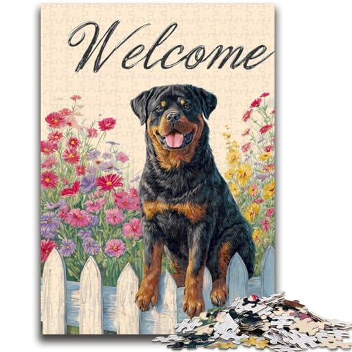 1000-teiliges Puzzle für Erwachsene und Jugendliche, Hund im Garten, Spielzeug, Denkspiel für die Heimdekoration, für Kinder ab 14 Jahren, 50x75cm von LYXIANY