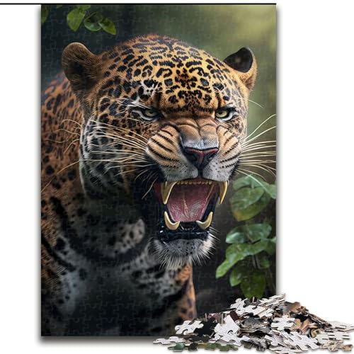 1000-teiliges Puzzle für Erwachsene und Jugendliche, Jaguar, Quizspiel zur Stärkung der Liebe zwischen Paaren für Kinder ab 14 Jahren (Größe 50x75cm) von LYXIANY