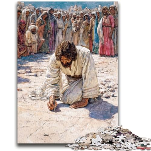 1000-teiliges Puzzle für Erwachsene und Jugendliche, Jesus, für Erwachsene und Jugendliche ab 14 Jahren, unmögliches Spiel, Weihnachts- und Geburtstagsgeschenk, 50x75cm von LYXIANY