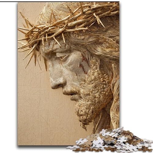 1000-teiliges Puzzle für Erwachsene und Jugendliche, Jesus-Kunst, Quizspiel zur Stärkung der Liebe zwischen Paaren für Kinder ab 14 Jahren (Größe 50x75cm) von LYXIANY